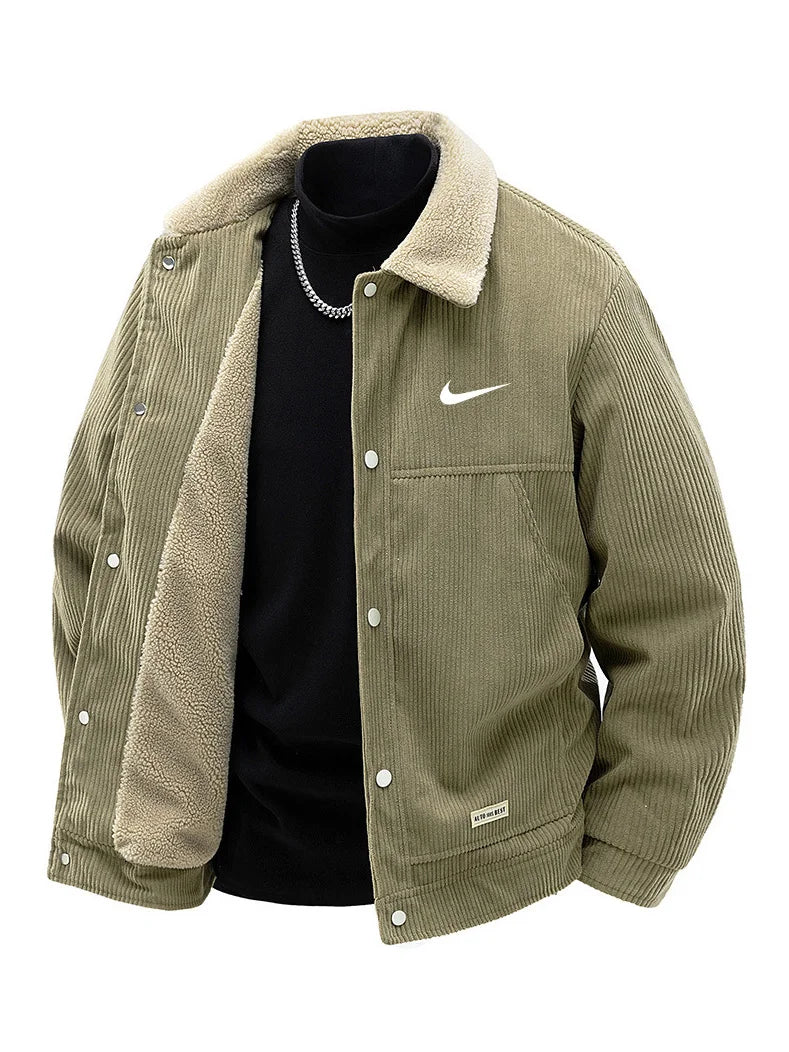 NK - Chaqueta de hombre de pana Sherpa – Edición de invierno