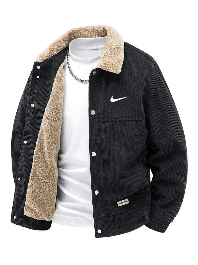 NK - Chaqueta de hombre de pana Sherpa – Edición de invierno