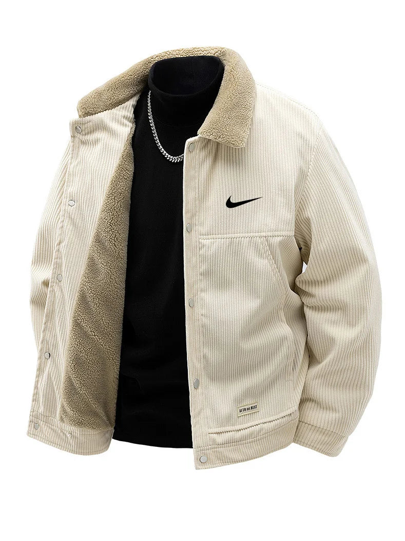NK - Chaqueta de hombre de pana Sherpa – Edición de invierno